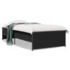 vidaXL Bettgestell Schwarz 90x200 cm Holzwerkstoff und Metall