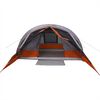 vidaXL Campingzelt 4 Personen Grau und Orange Wasserdicht