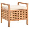 vidaXL Sitzbank mit Stauraum 49&times;48&times;49 cm Walnuss Massivholz