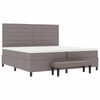 vidaXL Boxspringbett mit Kopfteil Taupe 200 x 200 cm Stoff