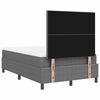 vidaXL Boxspringbett Hellgrau und Wei&szlig; 193 x 120 x 128 cm Cordstoff