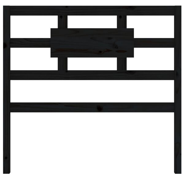 vidaXL Kopfteil Schwarz 95,5x4x100 cm Massivholz Kiefer