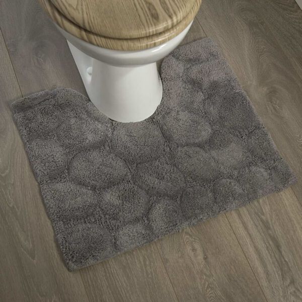 Sealskin WC-Vorleger Pebbles Baumwolle 50x60 cm Grau