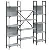vidaXL B&uuml;cherregal Grau Sonoma 155,5x24x166,5 cm Holzwerkstoff