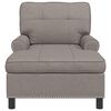 vidaXL Lounge-Liege mit Kissen Taupe 91 x 157 x 91 cm Stoff
