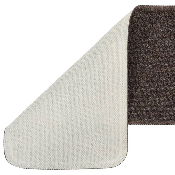 vidaXL Antirutsch Stufenmatten 15 Stk. 60x25 cm Braun Rechteckig