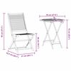 vidaXL Klapp Bistro Set 3 pcs Braun Massivholz Akazie