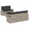 vidaXL Gartensofa-set Hellgrau 55 x 55 x 37 cm Poly-Rattan