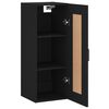 vidaXL Wandschrank Schwarz 34,5x34x90 cm Holzwerkstoff