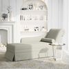 vidaXL Chaiselongue mit Nackenrolle und Rechter Armlehne Creme Samt