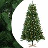 vidaXL K&uuml;nstlicher Weihnachtsbaum 120 cm 150 LEDs Warmes Wei&szlig; PVC Gr&uuml;n