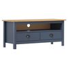 vidaXL TV-Schrank Hill Grau 110x40x47 cm Kiefer Massivholz