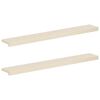 vidaXL Fensterb&auml;nke 2 stk. Wei&szlig; 110 x 15 x 2 cm Massivholz Eiche