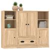 vidaXL Highboards 3 Stk. Sonoma-Eiche Holzwerkstoff