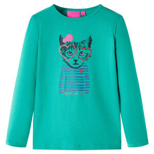 Kinder-Langarmshirt Hellgr&uuml;n 104