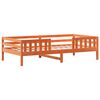 vidaXL Massivholzbett ohne Matratze Wachsbraun 90x190 cm Kiefernholz
