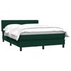 vidaXL Boxspringbett mit Matratze Dunkelgr&uuml;n 160x210 cm Samt
