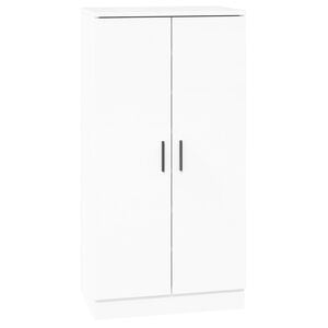 vidaXL Schuhschrank Hochglanz-Wei&szlig; 55x35x108 cm Holzwerkstoff