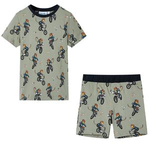Kinderpyjama mit Kurzen &Auml;rmeln Hellkhaki 92