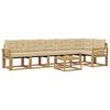 vidaXL Outdoor-Sofagarnitur 7 stk. 6-Sitzer Wei&szlig; und Beige