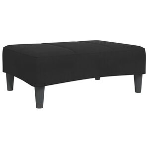 vidaXL Fu&szlig;hocker Schwarz 77x55x31 cm Samt