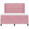 vidaXL Boxspringbett mit Matratze mit Kopfteil Rosa 200 x 160 cm Samt