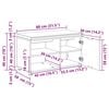 vidaXL Flurbank mit Kissen Uni Wei&szlig; 80 x 38 x 46 cm