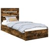 vidaXL Aufbewahrungsbett Ger&auml;ucherte Eiche 100 x 200 cm Holzwerkstoff