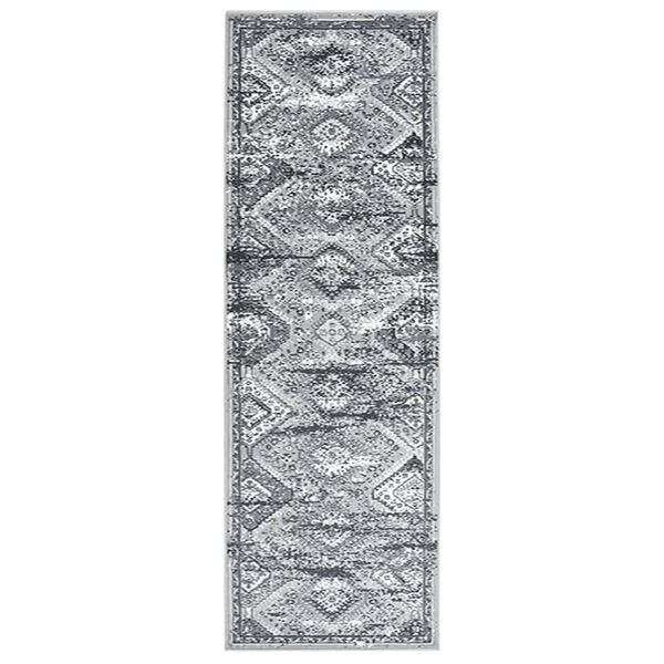 vidaXL Teppichl&auml;ufer BCF Orientalisch Grau 60x150 cm