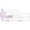 vidaXL Metallbett ohne Matratze Sonoma-Eiche 193x203 cm