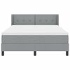 vidaXL Boxspringbett mit Matratze Hellgrau 200 x 140 cm Polyester