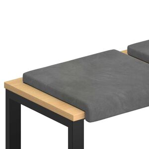 vidaXL Bankkissen 4 stk. Samt Dunkelgrau Tiefe 35 cm