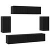 vidaXL TV-Schrankset 6 pcs Schwarz Eichen-Optik Holzwerkstoff
