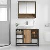 vidaXL Badezimmerschrank Artisan-Eiche 80 x 33 x 60 cm Holzwerkstoff