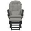 vidaXL Schaukelsessel mit Hocker Gleitend Hellgrau Stoff