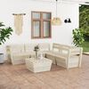 vidaXL 6-tlg. Garten-Paletten-Lounge-Set Imprägniertes Fichtenholz