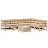 vidaXL 7-tlg. Garten-Lounge-Set mit Kissen Massivholz Kiefer