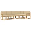 vidaXL Outdoor-Sofagarnitur mit Kissen 6 pcs Wei&szlig; und Beige Polyester