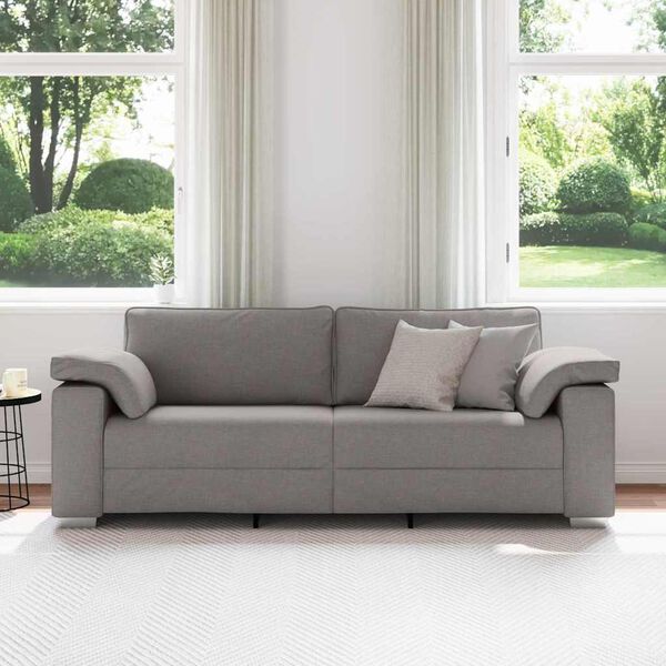 vidaXL Sofa Taupe 219 x 77 x 82 cm Stoff