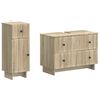 vidaXL 2-teiliges Badezimmer Schrank Set EDE Sonoma-Eiche