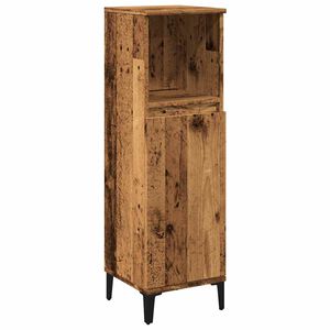 vidaXL Badschrank Altholz-Optik 30x30x100 cm Holzwerkstoff