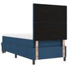 vidaXL Boxspringbett mit Matratze mit Kopfteil Blau 100 x 200 cm Stoff
