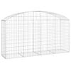 vidaXL Gabione mit Hochbogen 200x50x100/120 cm Verzinktes Eisen