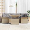 vidaXL Garten-Sofa-Set mit Kissen 7 pcs Beige und Hellgrau