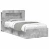 vidaXL Bettgestell mit Stauraum Betongrau 75 x 190 cm Holzwerkstoff