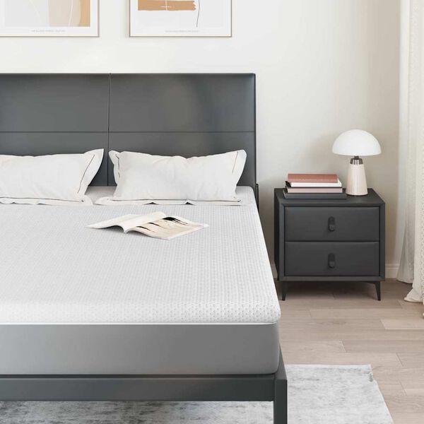 vidaXL Matratzenauflage Wei&szlig; 140 x 200 cm Jacquard Stoff