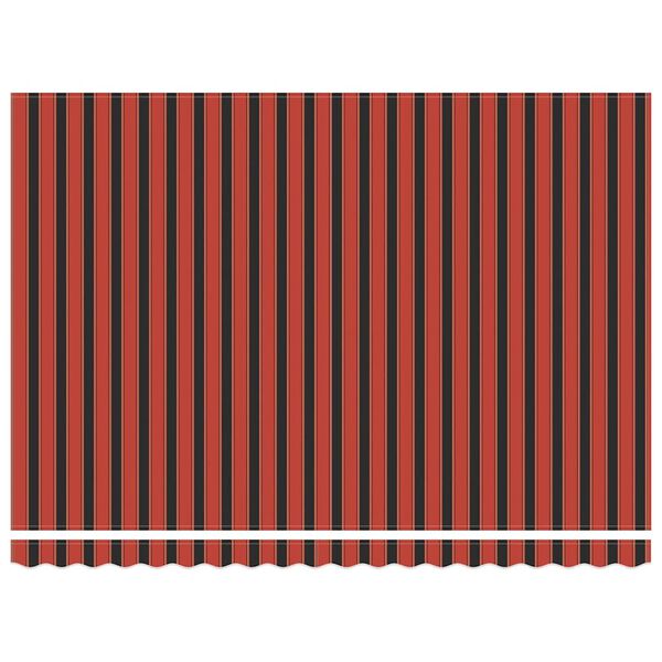 vidaXL Einziehbare Markise Orange und Schwarz 450 x 300 cm