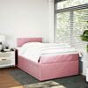 vidaXL Boxspringbett mit Matratze Rosa 120x200 cm Samt