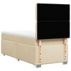 vidaXL Boxspringbett mit Matratze Creme 90x200 cm Stoff