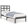 vidaXL Massivholzbett Grau 90x190 cm